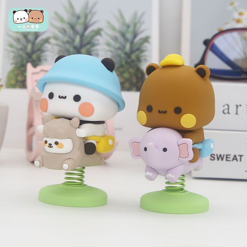 Car Accessories Decoration - 이어 부부 스프링 스윙 피규어 귀여운