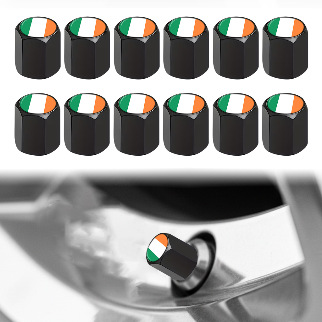 Car Accessories Ireland - 12Pcs 아일랜드 국기 밸브 스템 캡