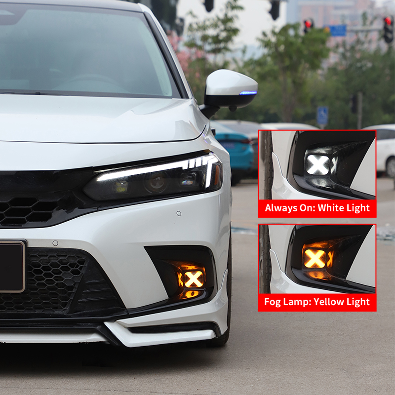 Car Accessories Xcent - 혼다 시빅 10세대 11세대용 X-안개등 어셈블리