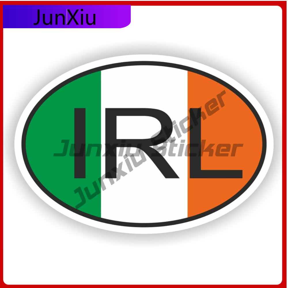 Car Accessories Ireland - 아일랜드 IRL 국가 코드 타원형 스티커,
