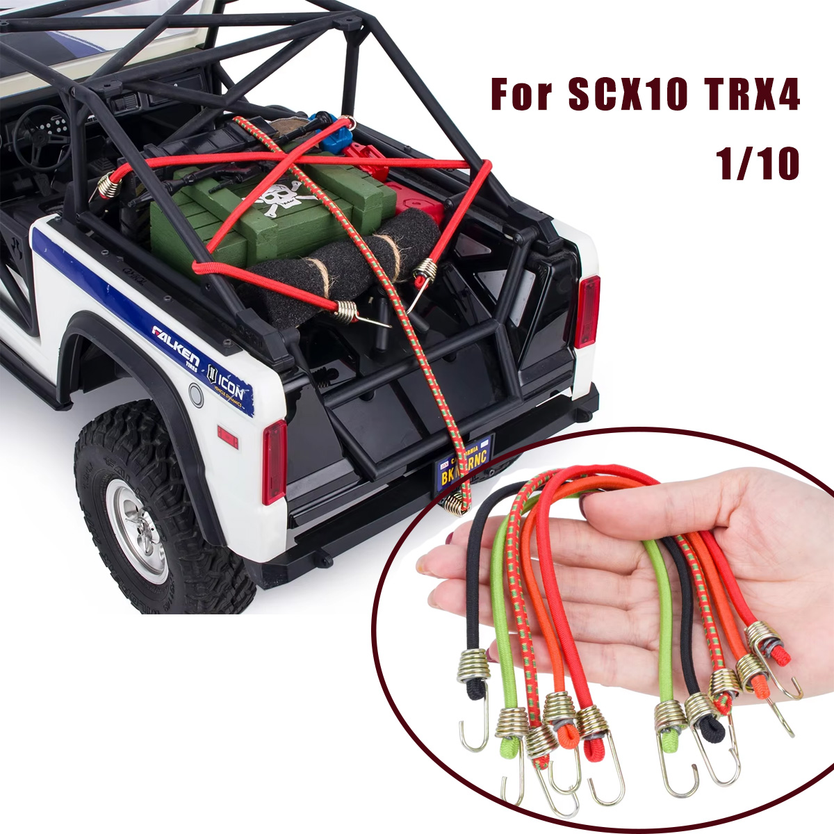 Car Accessories Roof Rack - SCX10 TRX4 1/10용 후크가 있는 번지