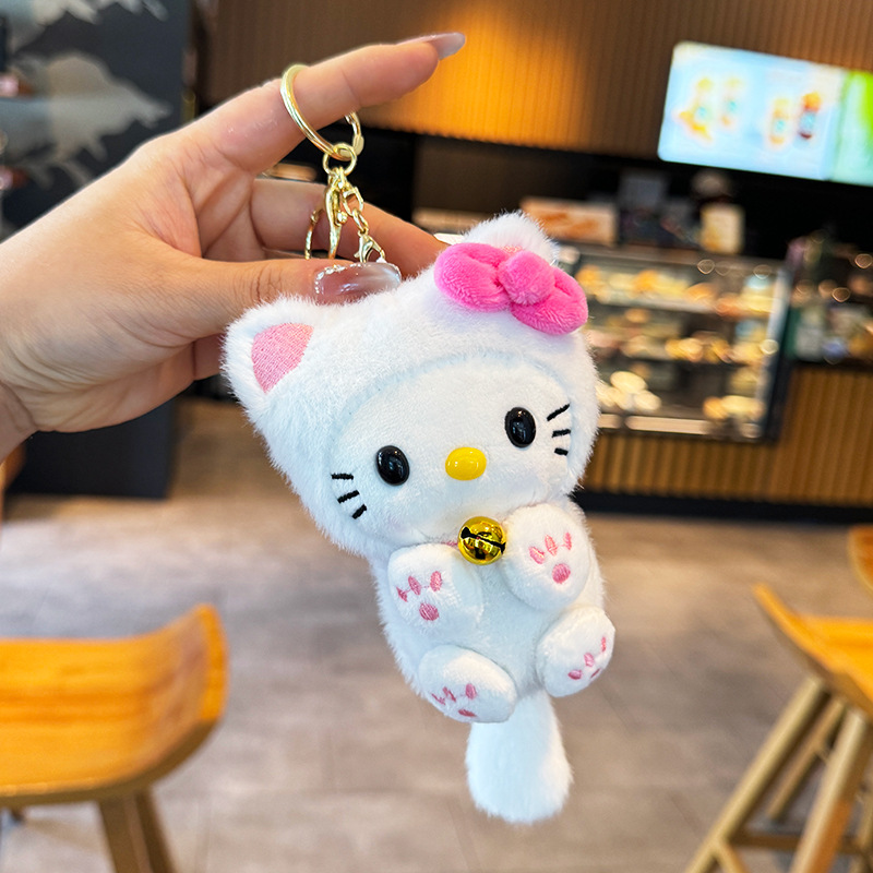 Car Accessories Decoration - 카와이 헬로키티 벨 고양이 펜던트, 고양이
