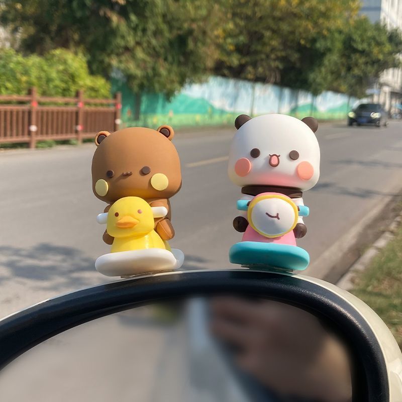 이어 부부 스프링 스윙 피규어 귀여운 만화 로커 말 장 - Car Accessories Decoration 리뷰 및 가격