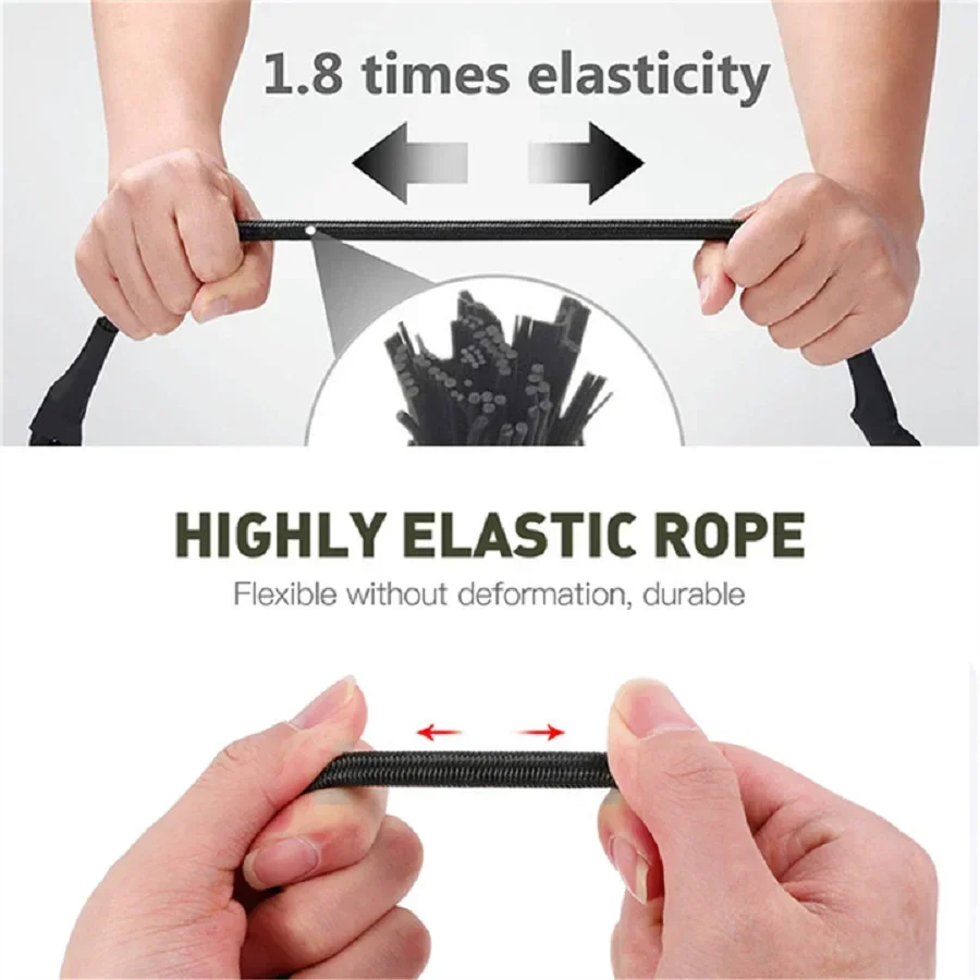 빨간색 고리가 달린 8mm 탄성 밴드, 30~210cm - Car Accessories Roof Rack 리뷰 및 가격