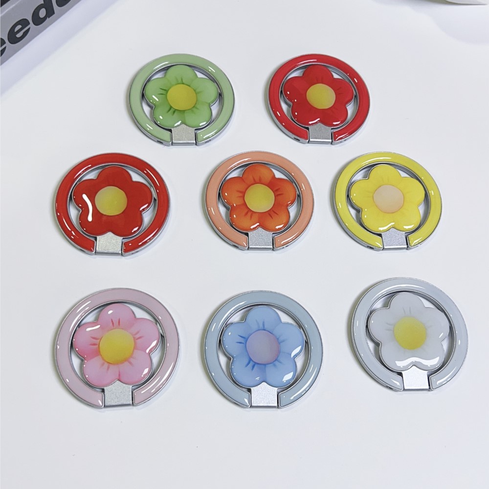 꽃 모양 자석 접이식 킥스탠드 폰 링 홀더 낙하 방지  - Car Accessories Decoration 리뷰 및 가격