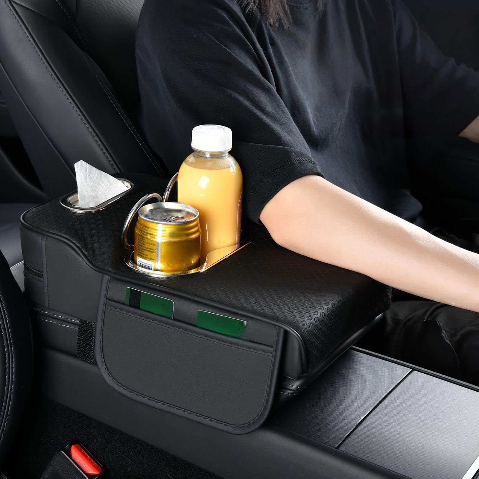 다기능 자동차 팔걸이 쿠션, 티슈 홀더 및 컵 홀더가  - Car Cup Holder Expander 리뷰 및 가격