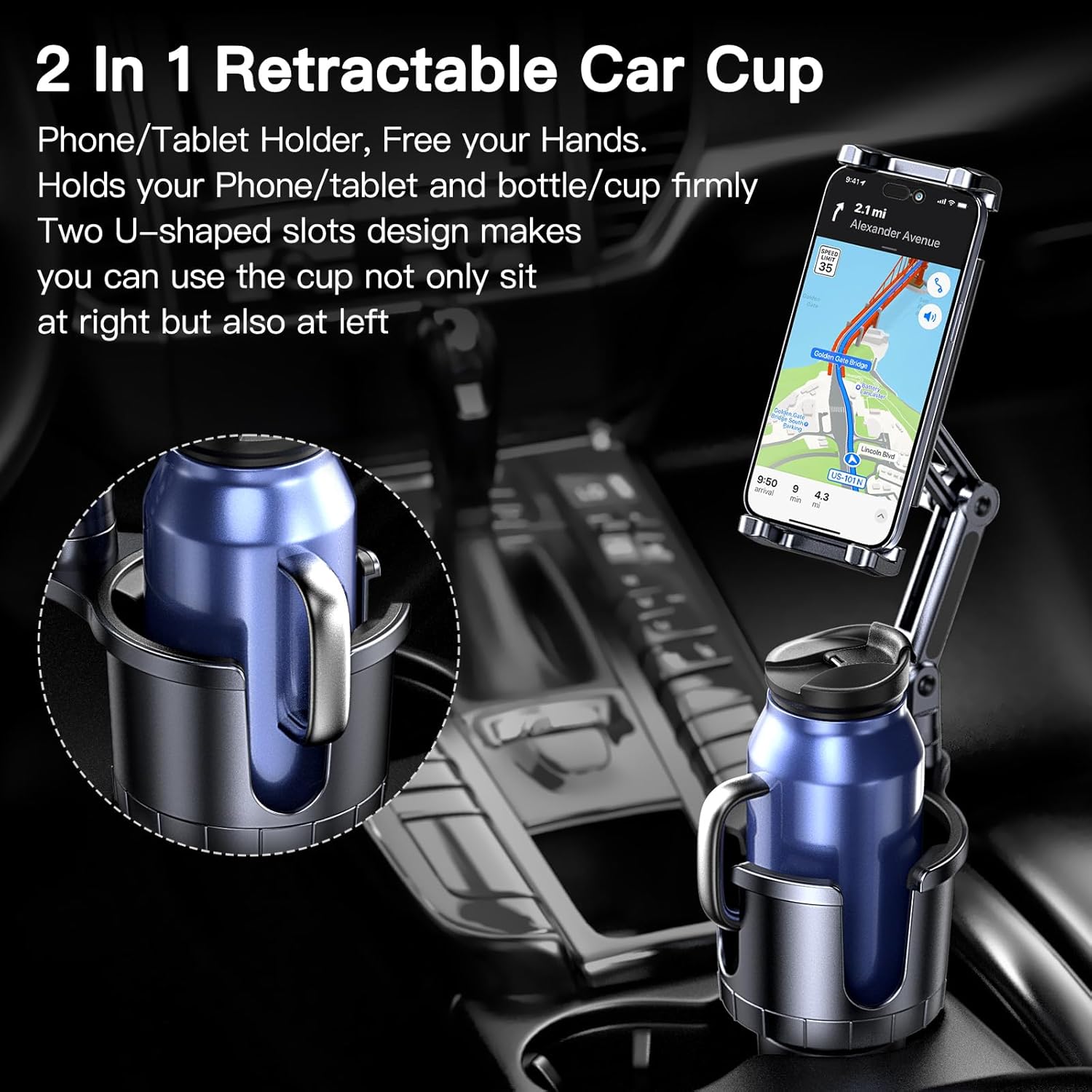 컵홀더 휴대폰 태블릿 거치대, 2 in 1 아이패드 차 - Car Cup Holder Expander 리뷰 및 가격