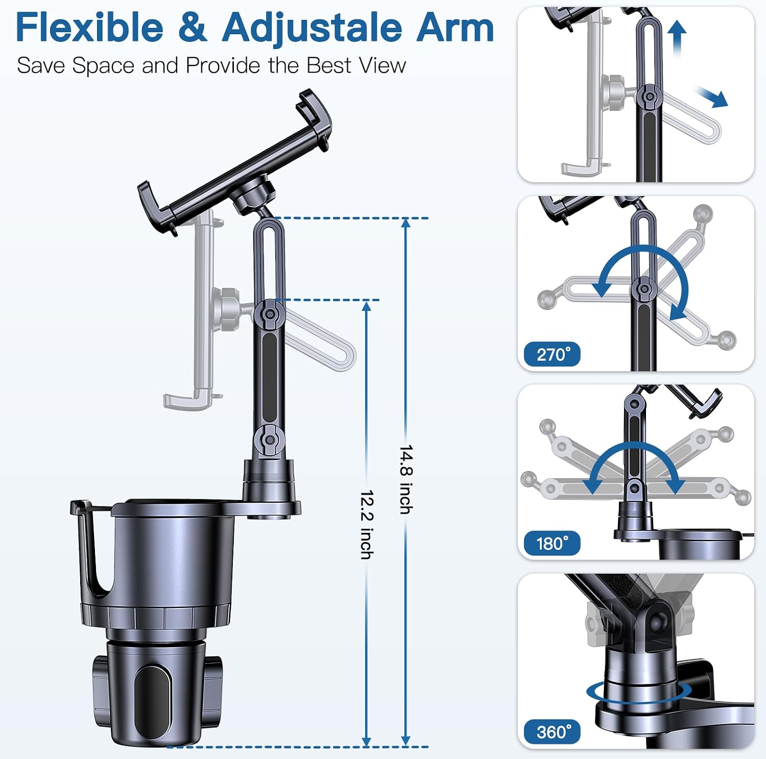 컵홀더 휴대폰 태블릿 거치대, 2 in 1 아이패드 차 - Car Cup Holder Expander 리뷰 및 가격