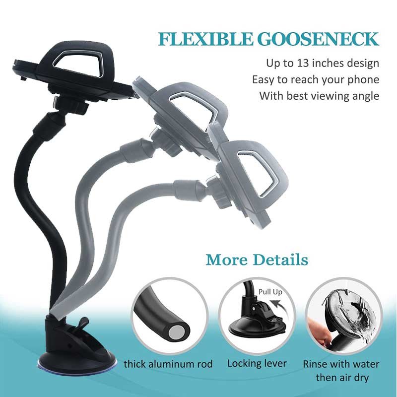 긴 팔 자동차 360 회전 전화 홀더 앞 유리 대시 보 - Car Cup Holder Expander 리뷰 및 가격