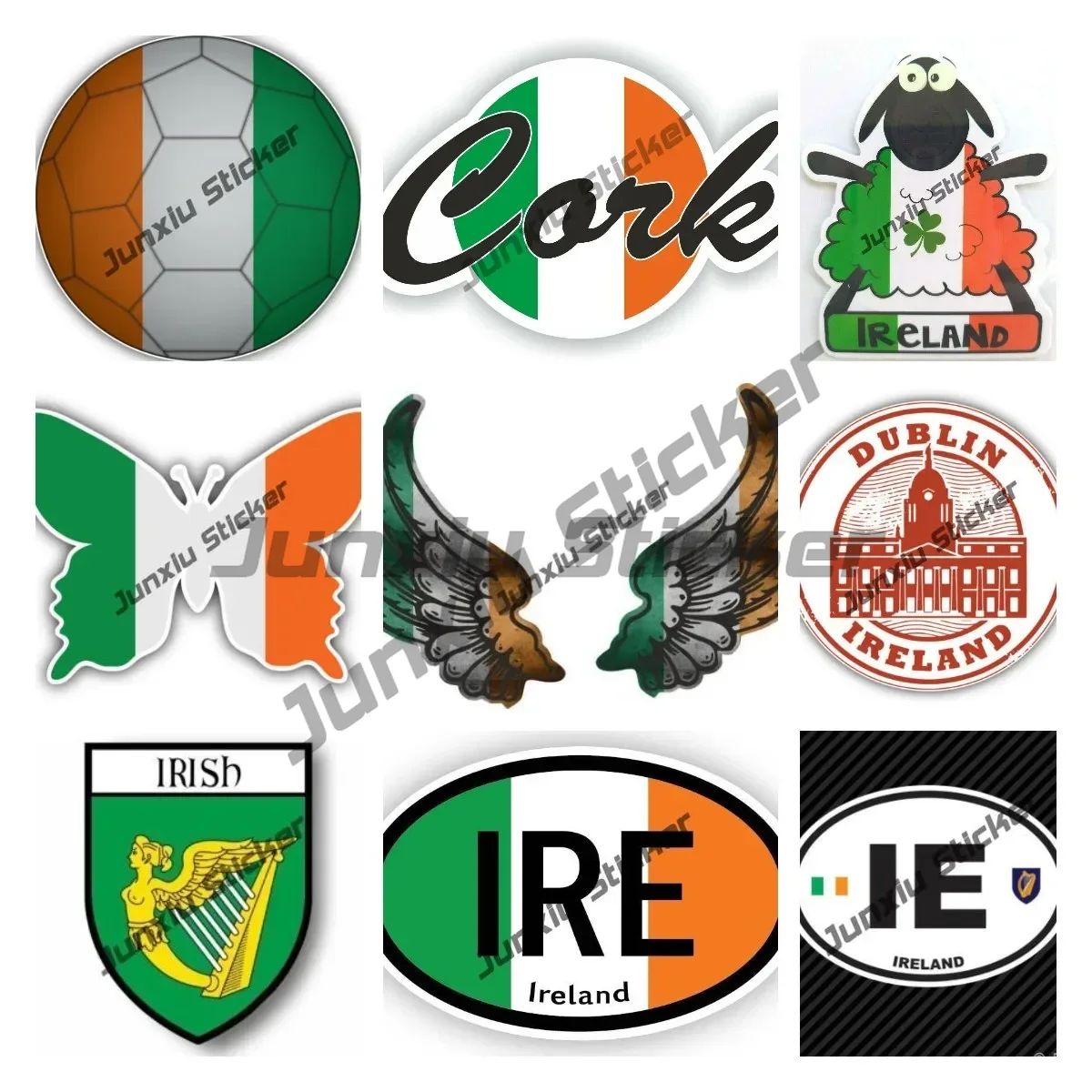 아일랜드 국기 날개 크리에이티브 오토바이 자동차 스티커 - Car Accessories Ireland 리뷰 및 가격