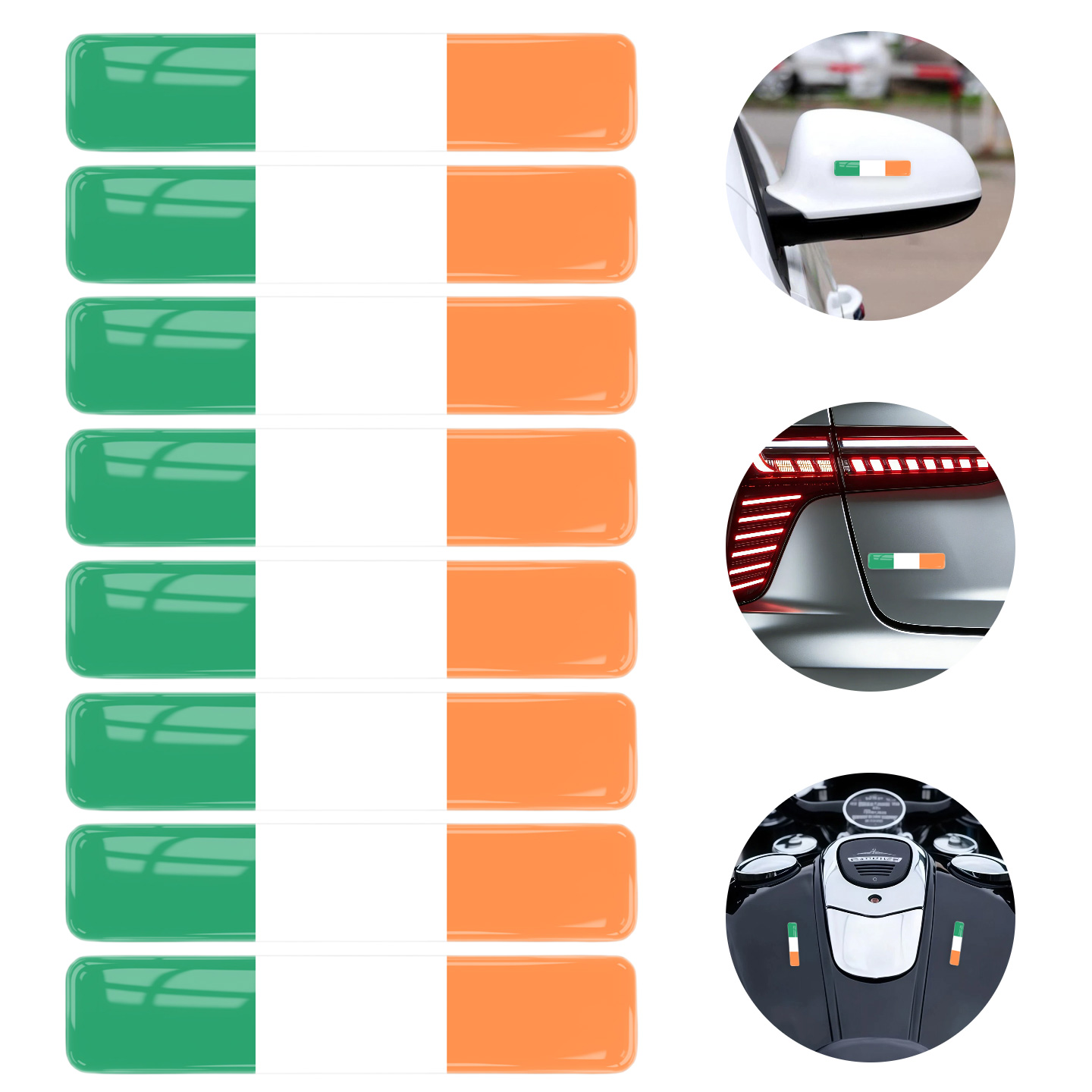 8pcs 3D 젤 에폭시 자동차 데칼 스티커 자동차 트 - Car Accessories Ireland 리뷰 및 가격
