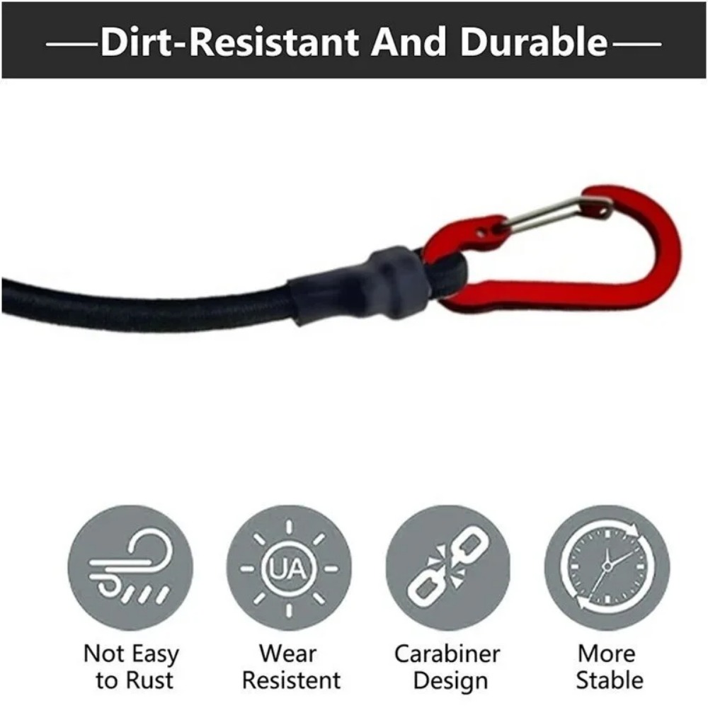 60-90cm 8mm 포장 로프 빨간색 후크가 있는 야 - Car Accessories Roof Rack 리뷰 및 가격