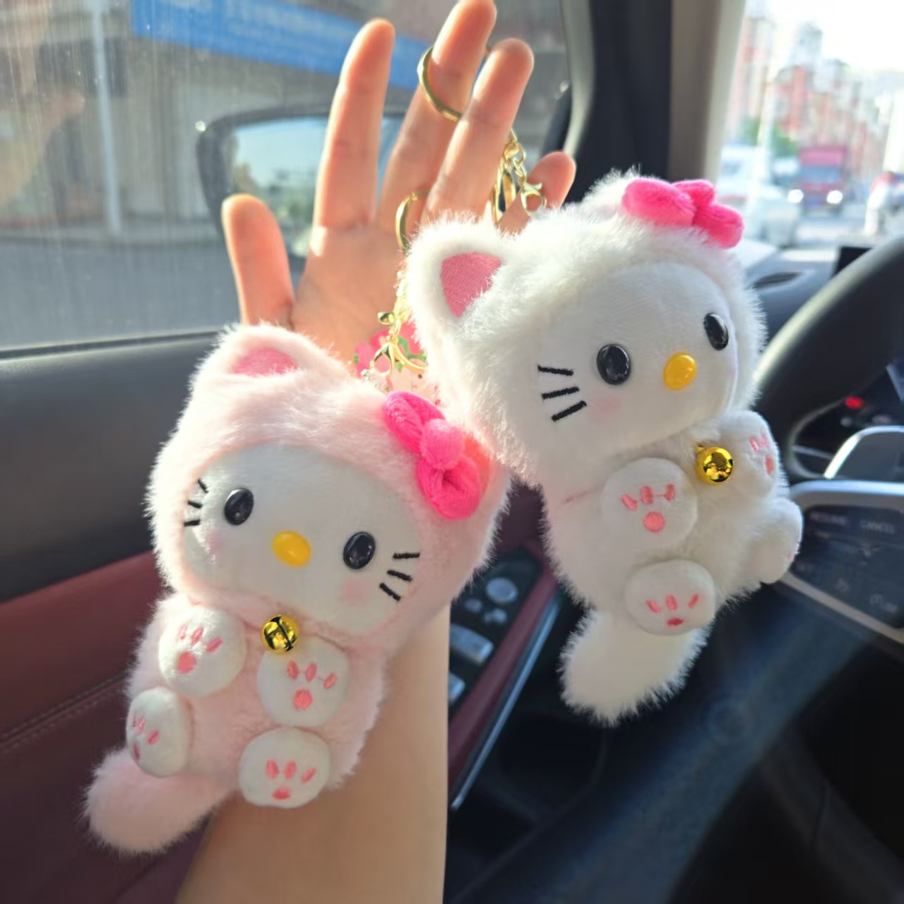 카와이 헬로키티 벨 고양이 펜던트, 고양이 장식 자동차 - Car Accessories Decoration 리뷰 및 가격