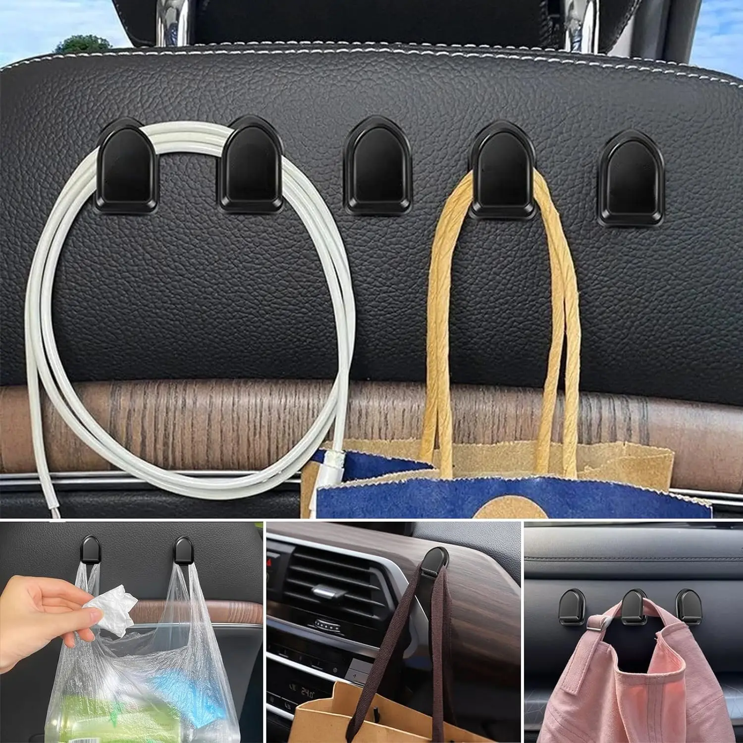미니 자동차 후크 내부 수납 홀더 (USB 케이블, 헤 - Car Accessories For Interior 리뷰 및 가격