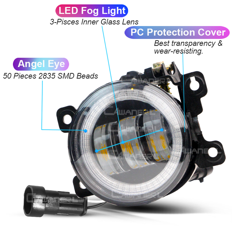 차량용 LED 엔젤 아이 안개등, DRL 일광 12V, - Car Accessories Xcent 리뷰 및 가격