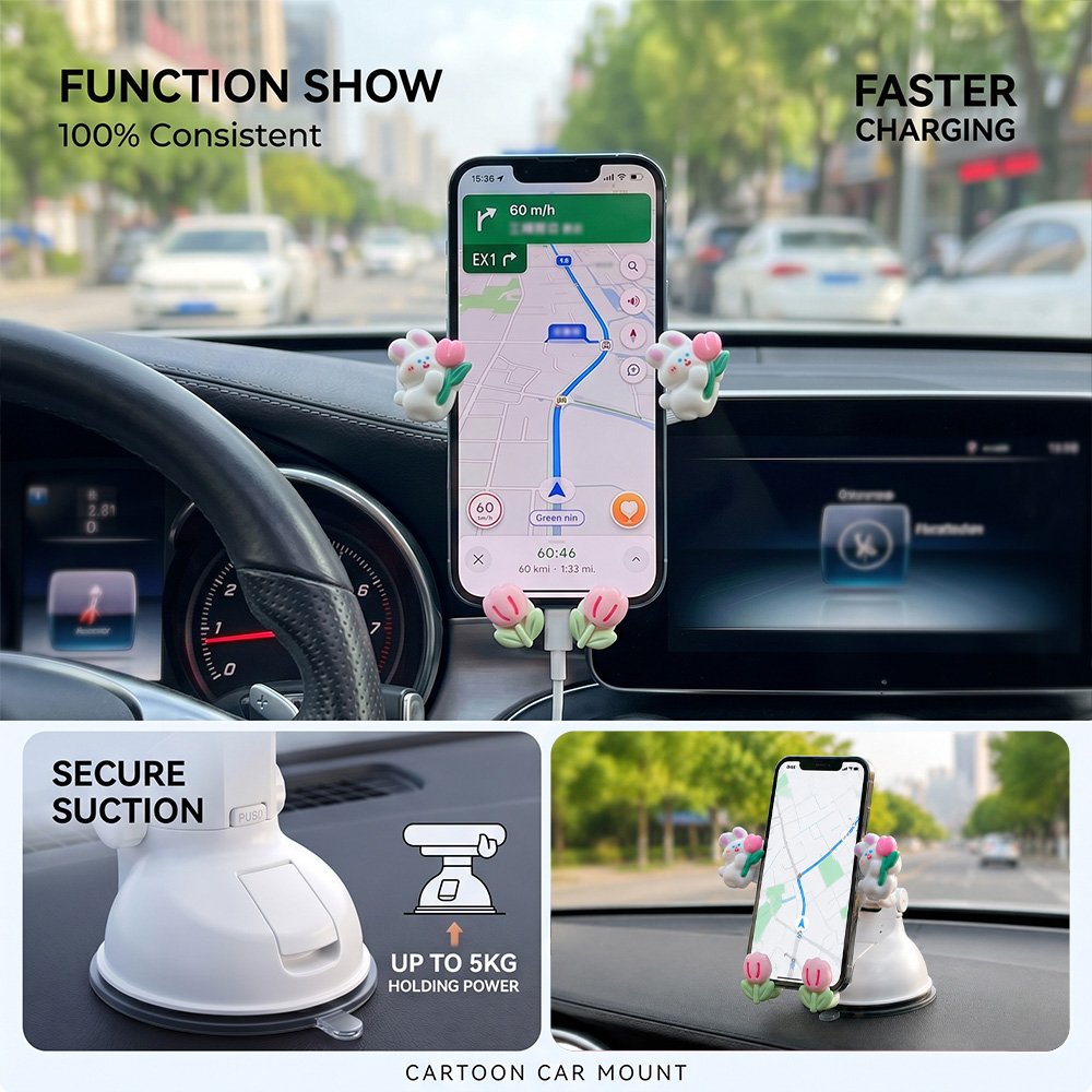 흡착식 차량용 핸드폰 거치대 만화 귀여운 대시보드 차량 - Car Cup Holder Expander 리뷰 및 가격